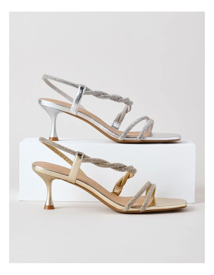 Celine Sandal in Gold Leather image 6