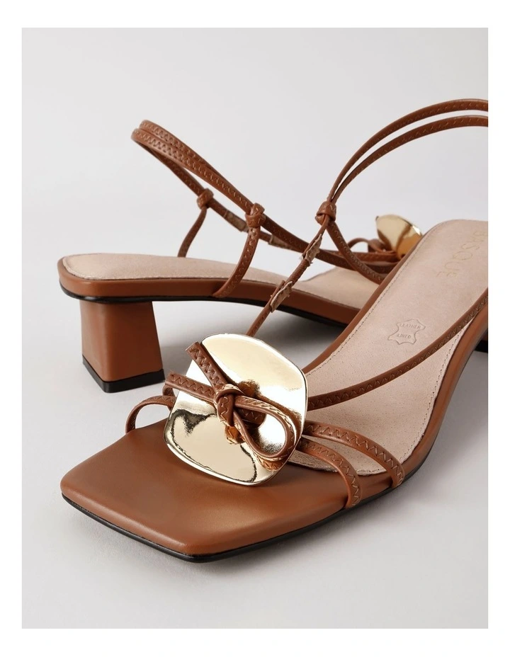 Hope Sandal in Rich Tan Leather image 4