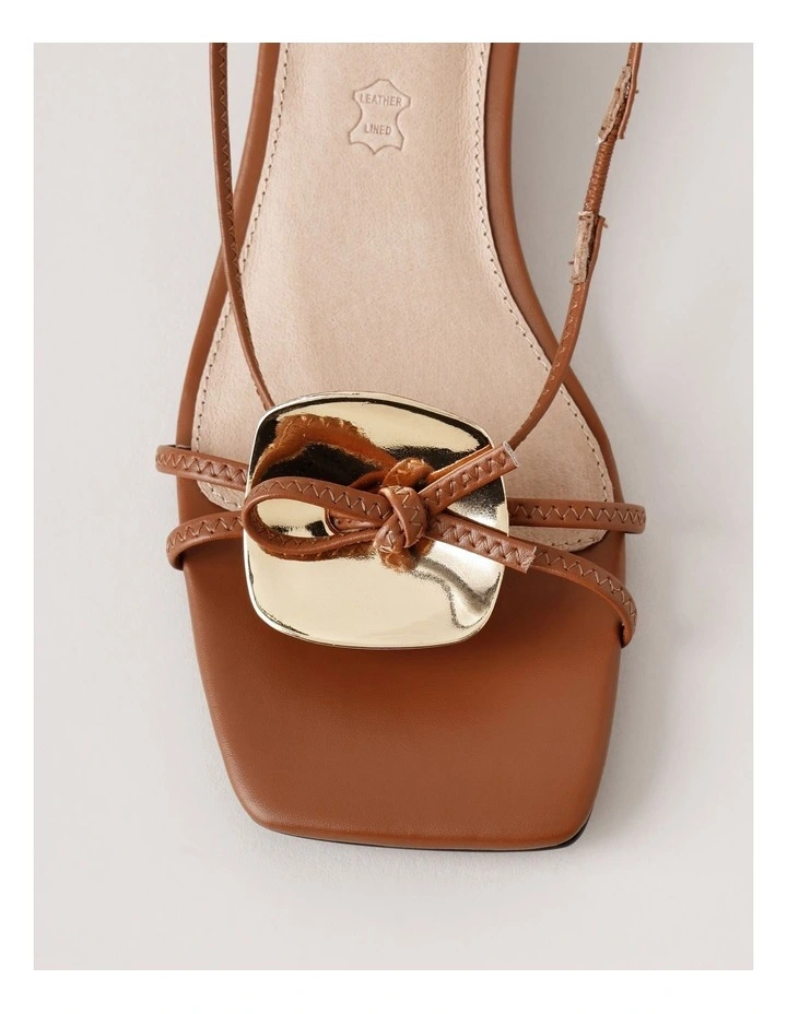 Hope Sandal in Rich Tan Leather image 6