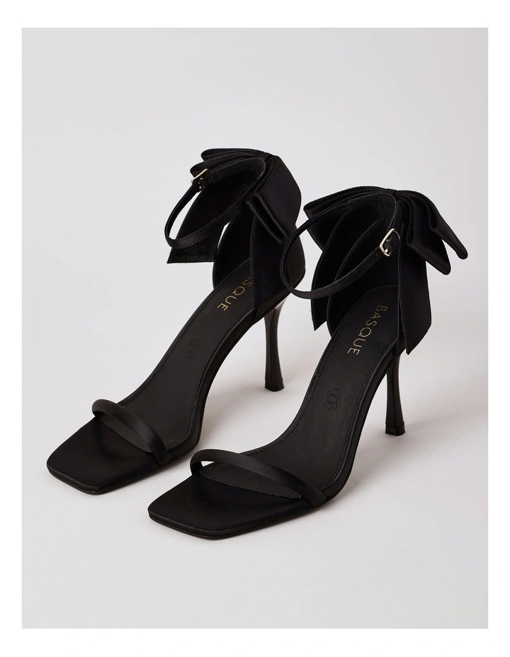 Harmony Sandal in Black Satin image 5