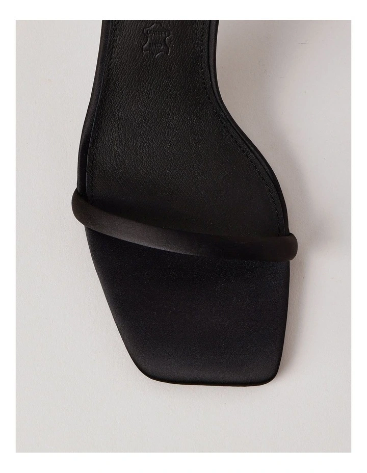 Harmony Sandal in Black Satin image 7
