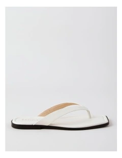 Thea Sandal in Chalk Leather
