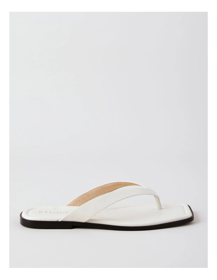 Thea Sandal in Chalk Leather image 1