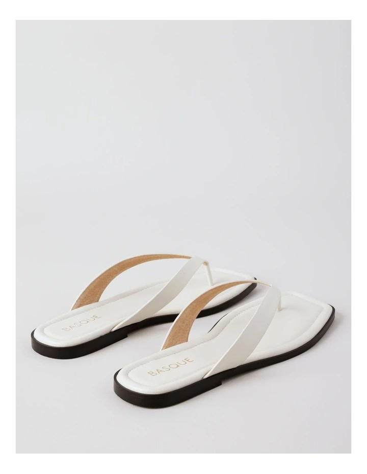 Thea Sandal in Chalk Leather image 5