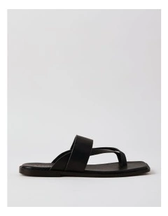 Teegan Sandal in Black Leather