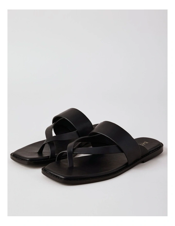 Teegan Sandal in Black Leather image 3