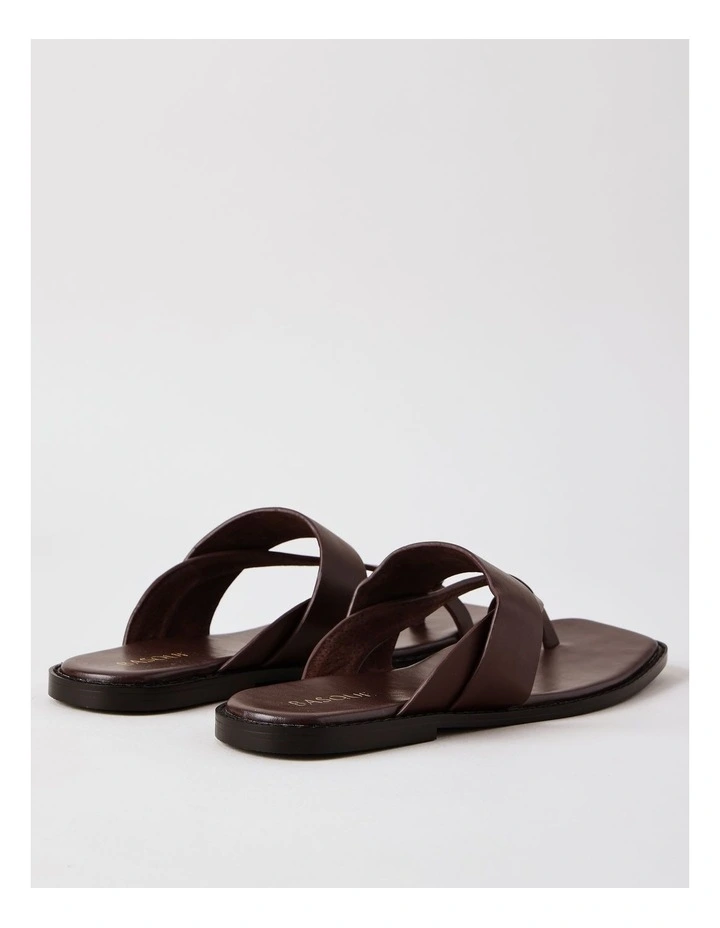 Teegan Sandal in Chocolate Leather image 4