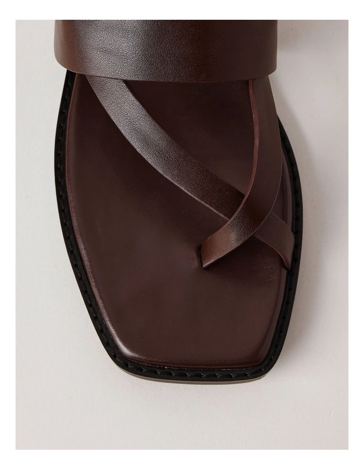 Teegan Sandal in Chocolate Leather image 5