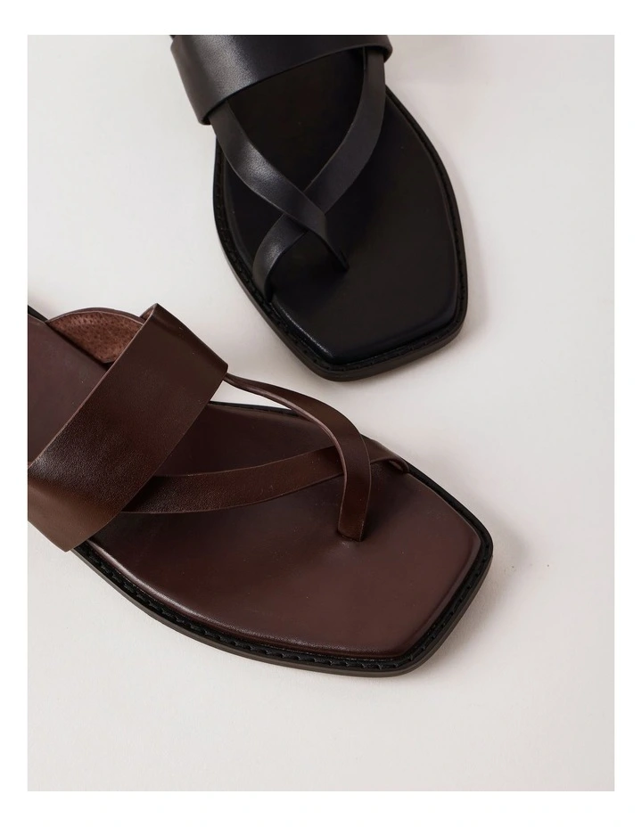 Teegan Sandal in Chocolate Leather image 7