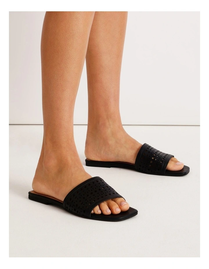 Amara Sandal in Black Leather image 2