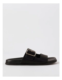 Nikki Sandal in Black Leather