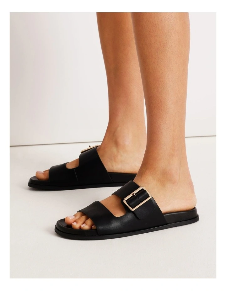 Nikki Sandal in Black Leather image 2