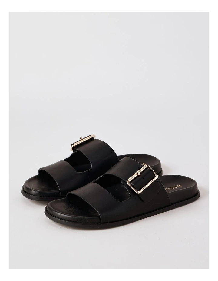 Nikki Sandal in Black Leather image 3