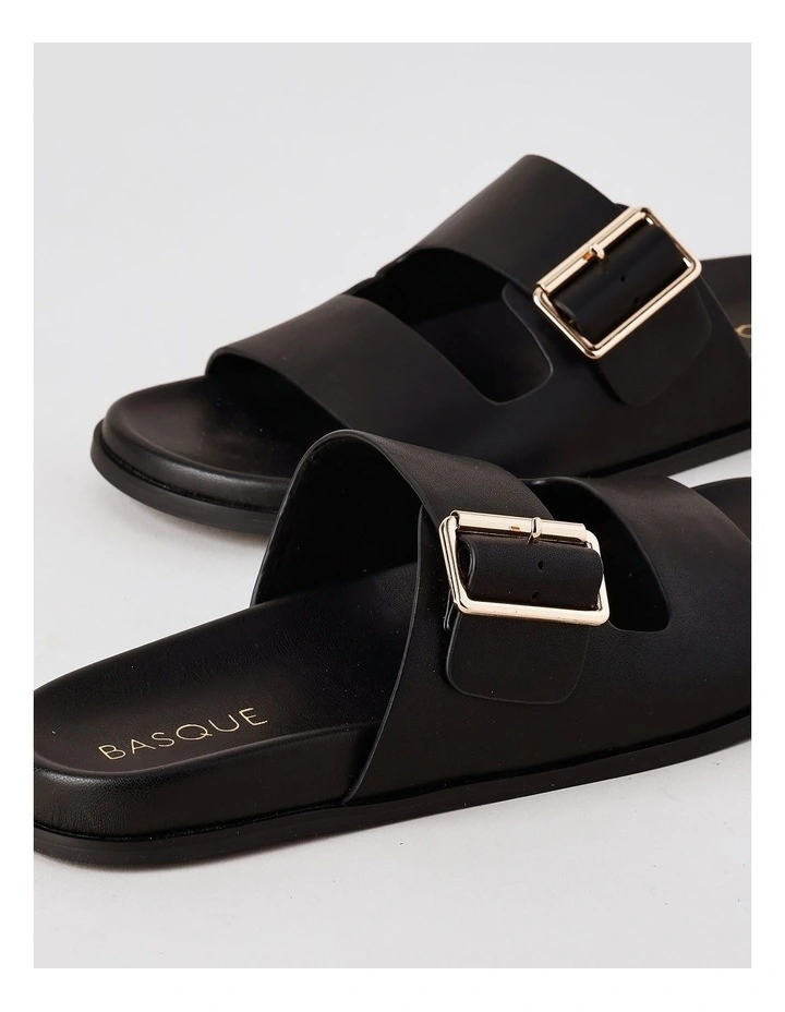 Nikki Sandal in Black Leather image 5