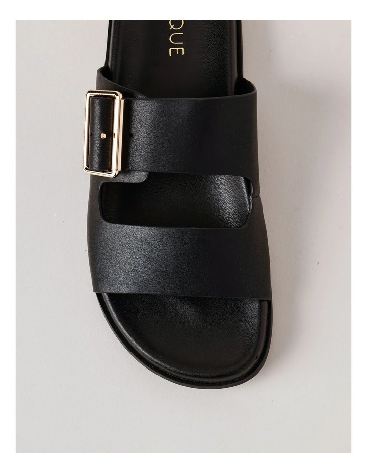Nikki Sandal in Black Leather image 6