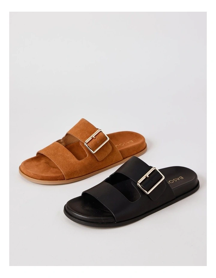 Nikki Sandal in Black Leather image 7