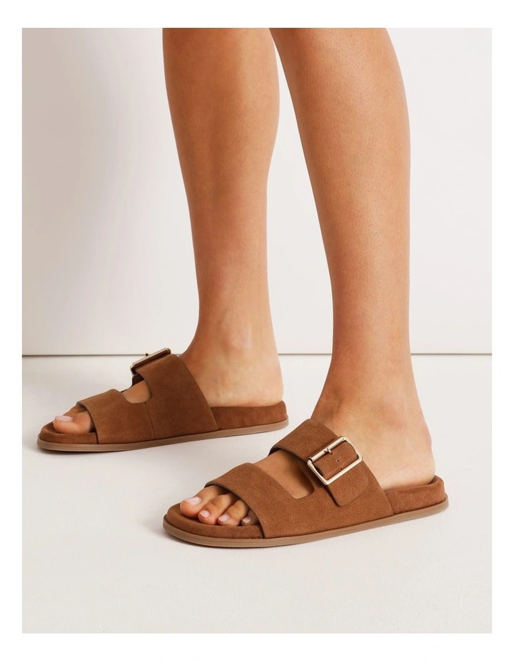 Nikki Sandal in Tan Suede image 2