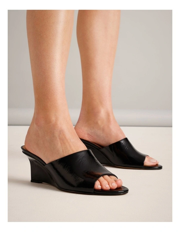 Avery Sandal in Black Smooth image 2