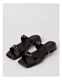 Claudia Sandal in Black Leather