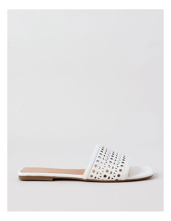 Amara Sandal in Bright White Leather image 1