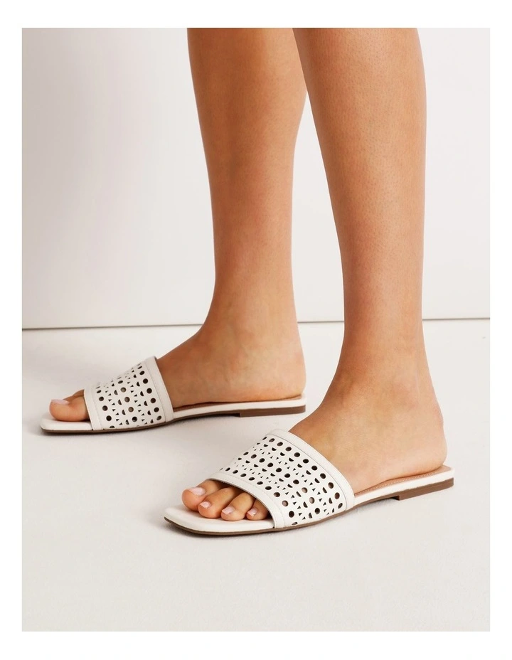 Amara Sandal in Bright White Leather image 2