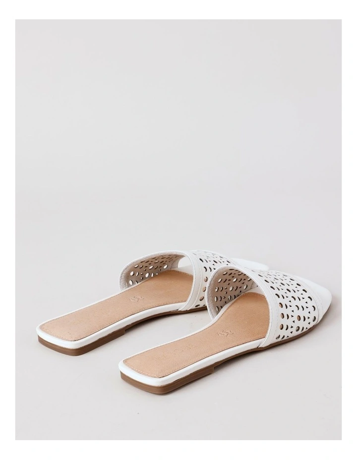 Amara Sandal in Bright White Leather image 5