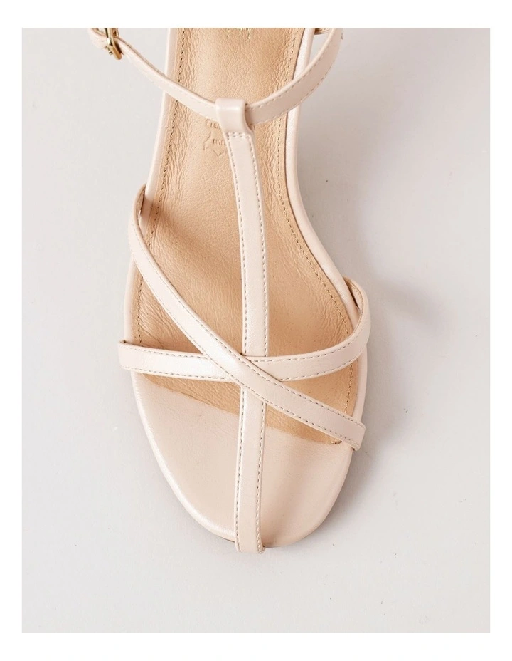 Frida Sandal in Nude Leather image 6