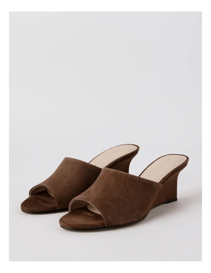 Avery Sandal in Chocolate Suede image 3