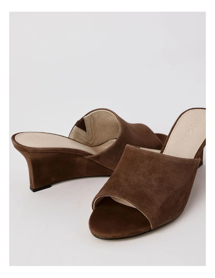 Avery Sandal in Chocolate Suede image 4