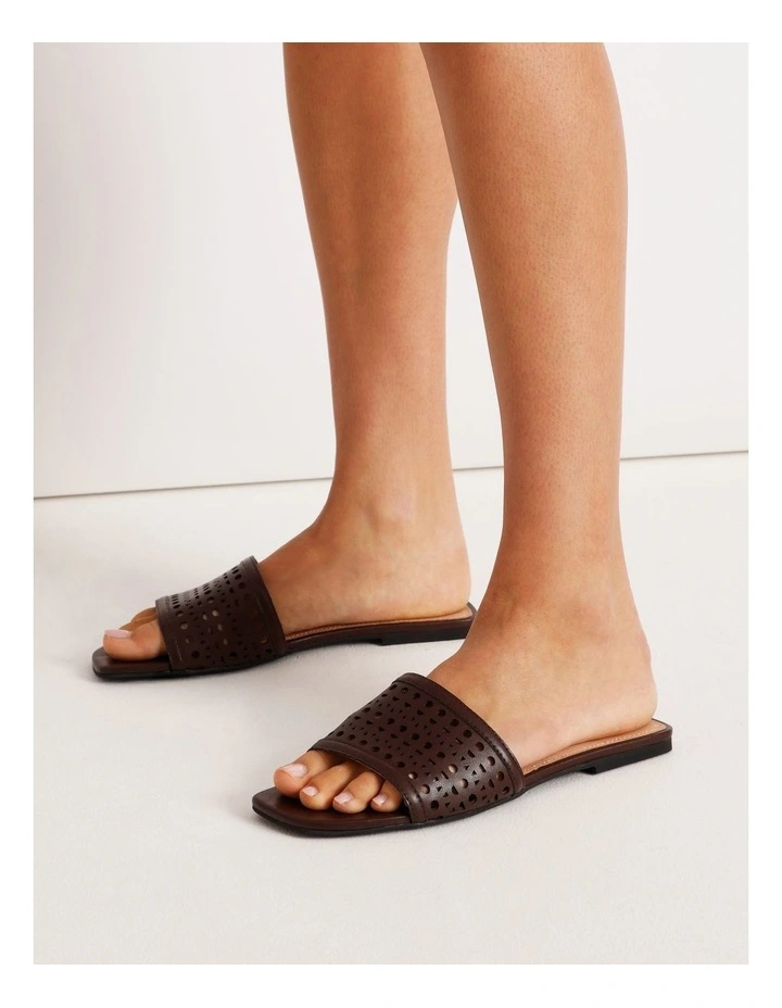 Amara Sandal in Chocolate Leather image 2