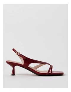 Star Sandal in Red Leather