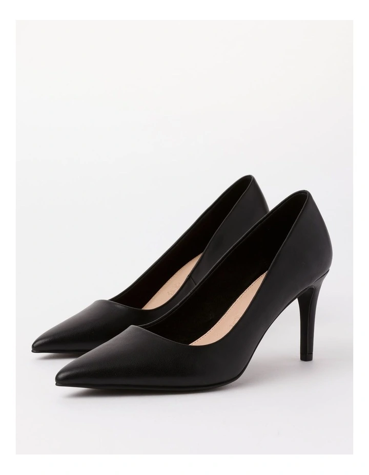 Tina Heeled Shoe in Black Smooth image 4