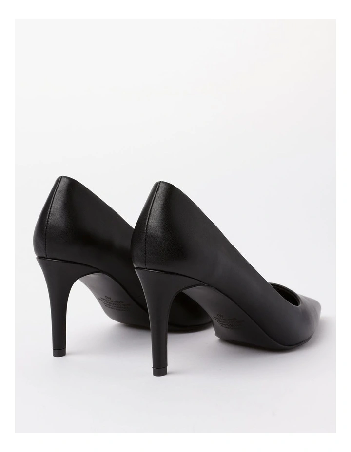 Tina Heeled Shoe in Black Smooth image 6