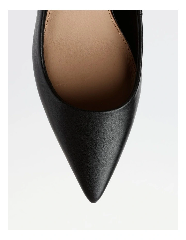 Tina Heeled Shoe in Black Smooth image 7