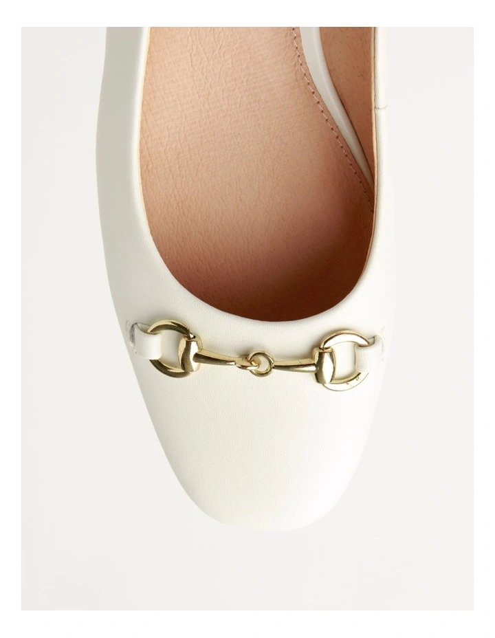 Gloria Heeled Shoe in White image 7