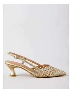 Claire Heeled Shoes in Gold