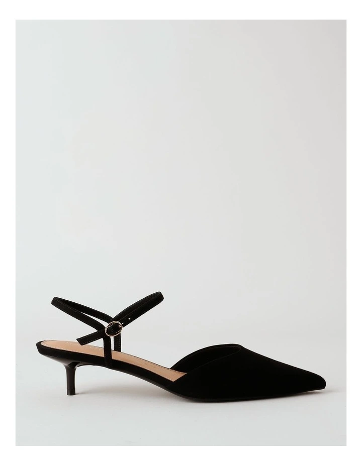 Kristen Heeled Shoe in Black Suede image 1