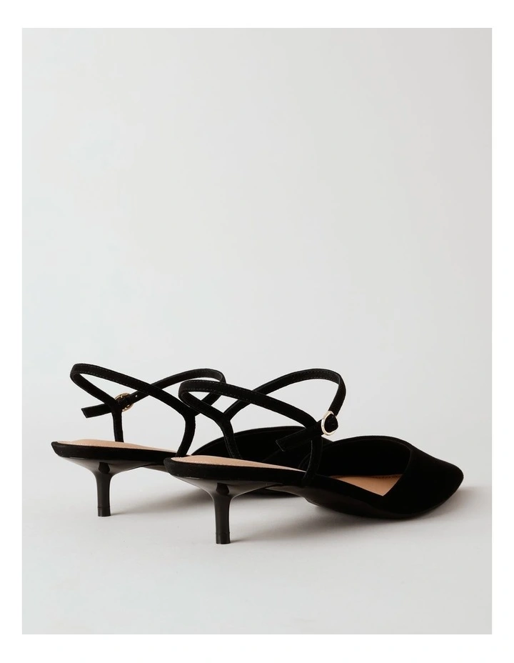 Kristen Heeled Shoe in Black Suede image 5