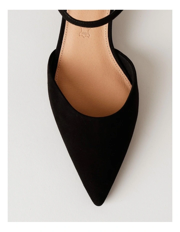 Kristen Heeled Shoe in Black Suede image 6