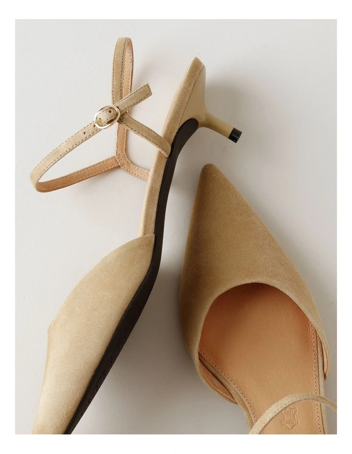 Kristen Heeled Shoe in Camel Suede image 2