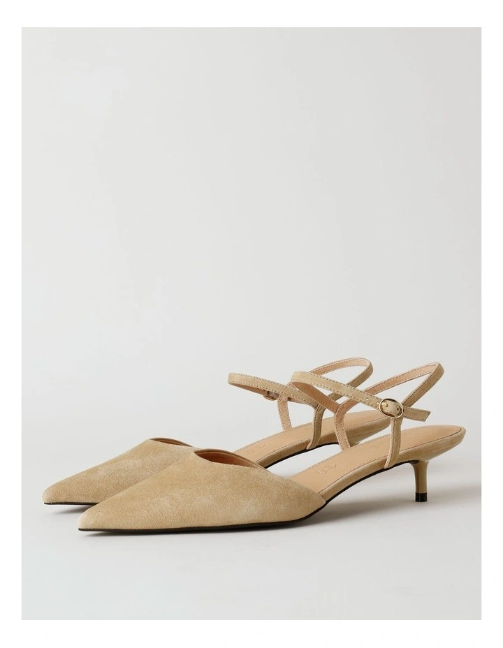 Kristen Heeled Shoe in Camel Suede image 3