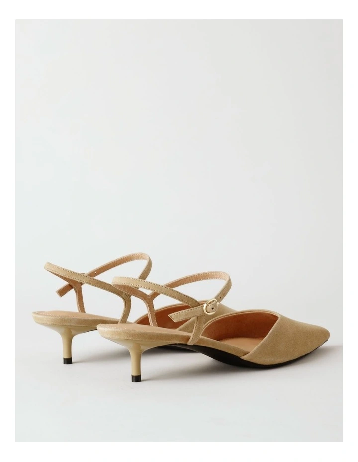 Kristen Heeled Shoe in Camel Suede image 4
