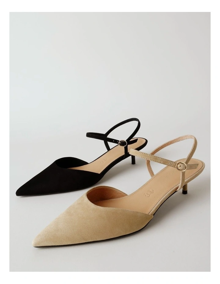 Kristen Heeled Shoe in Camel Suede image 6