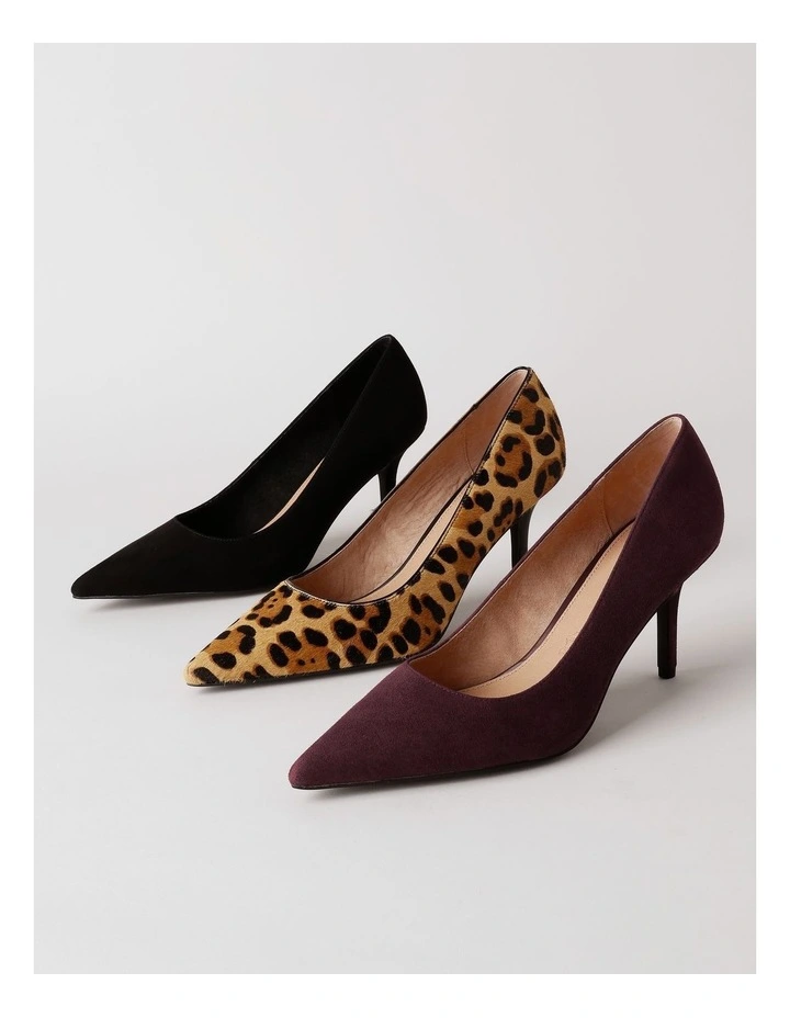 Victoria Heeled Shoe in Plum Suede image 7