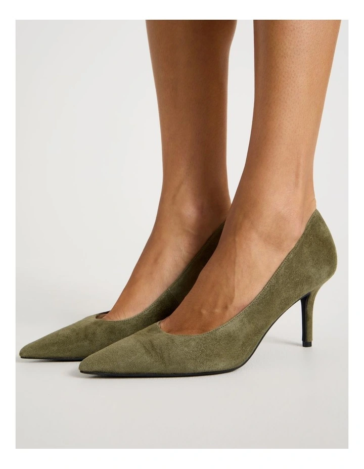 Victoria Heeled Shoes in Green image 2