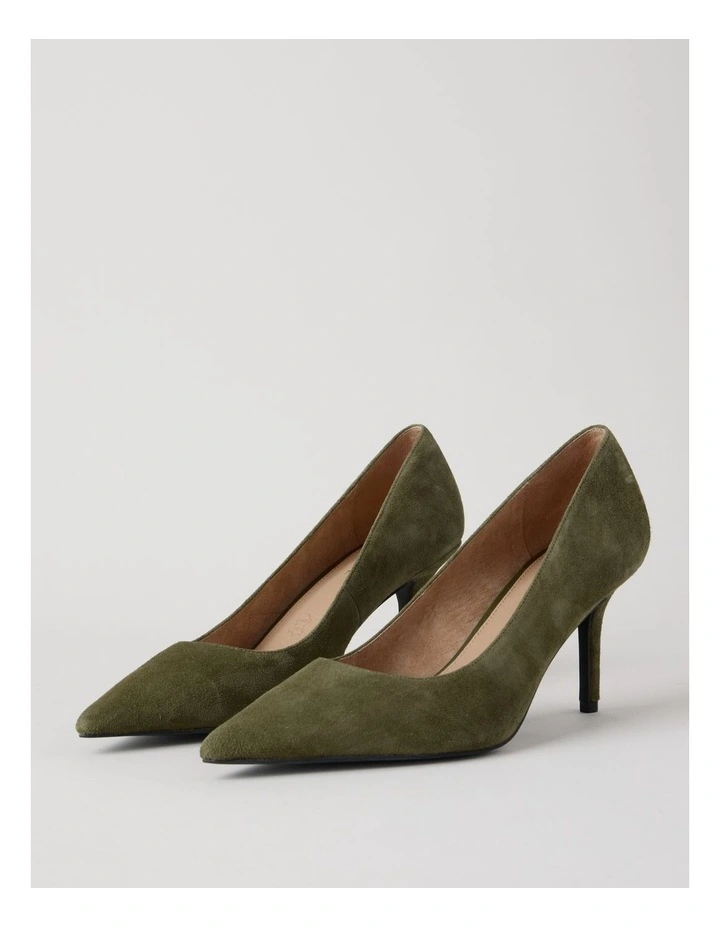 Victoria Heeled Shoes in Green image 3
