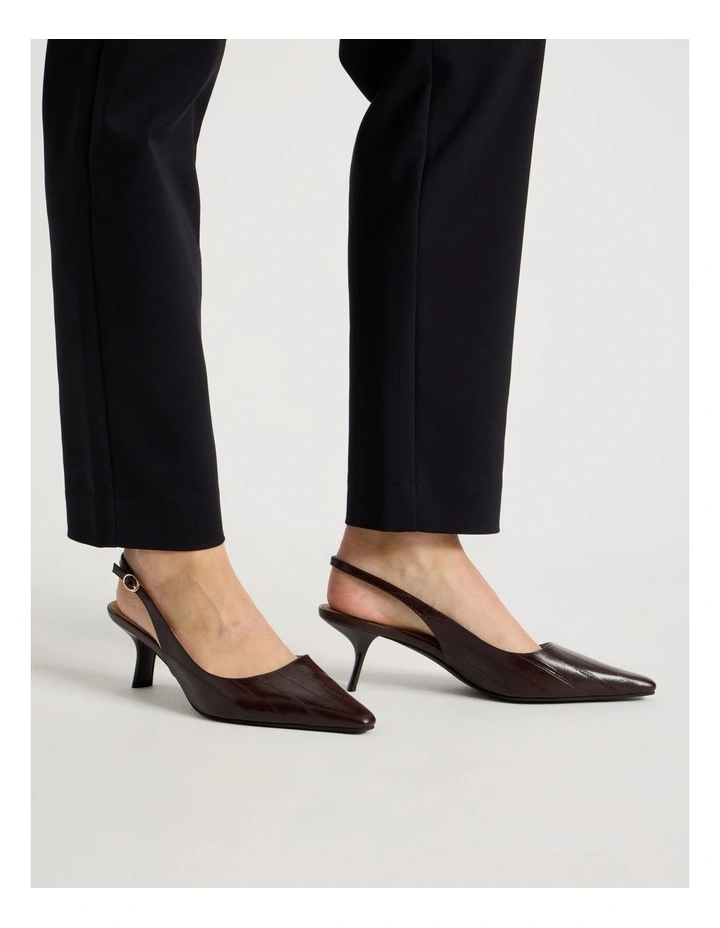 Stephanie Heeled Shoes in Plum image 4