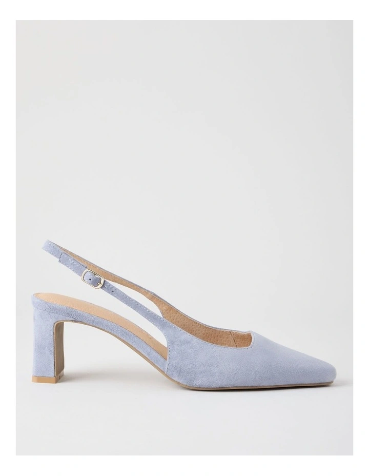 Selmar Heeled Shoes in Blue Suede image 1