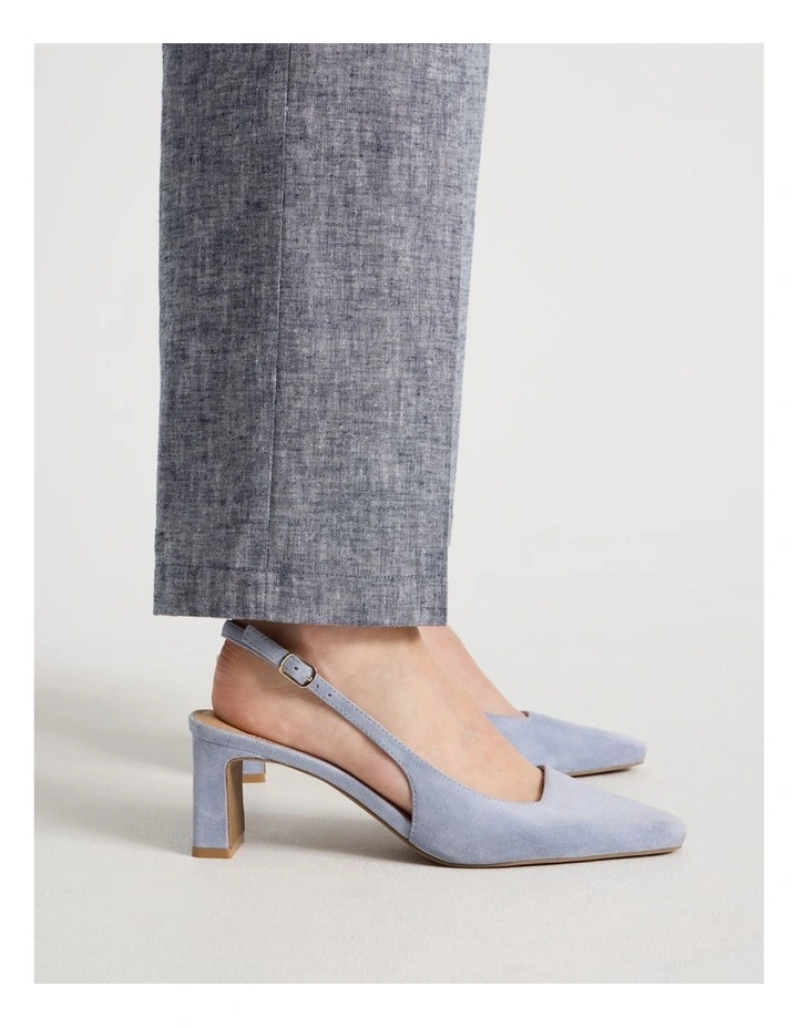 Selmar Heeled Shoes in Blue Suede image 2