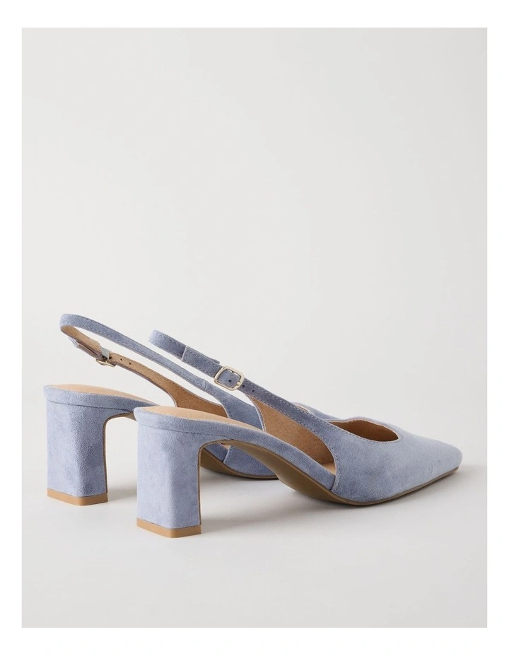 Selmar Heeled Shoes in Blue Suede image 4